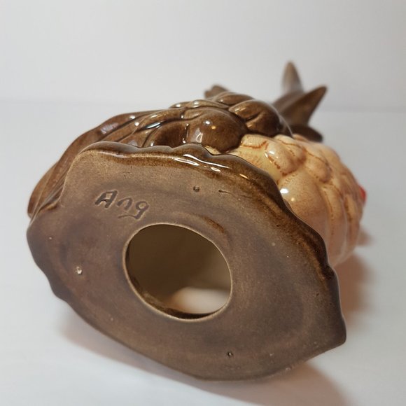 Vintage Ceramic Rooster Handpainted Kitchen Cottage Farmhouse Decor Bird Chicken - Picture 12 of 16